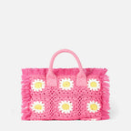 Borsa Colette con patch di fiori all'uncinetto
