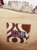 Borsa a spalla Vanity in canvas con stampa ikat