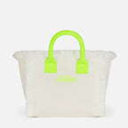 Borsa Colette in spugna bianca con logo Saint Barth